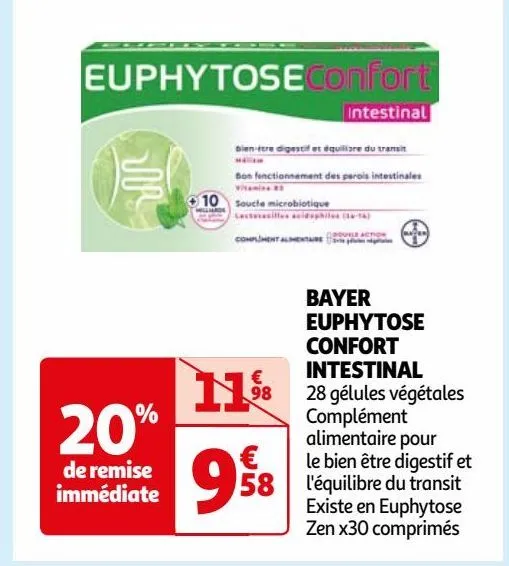 bayer euphytose confort intestinal