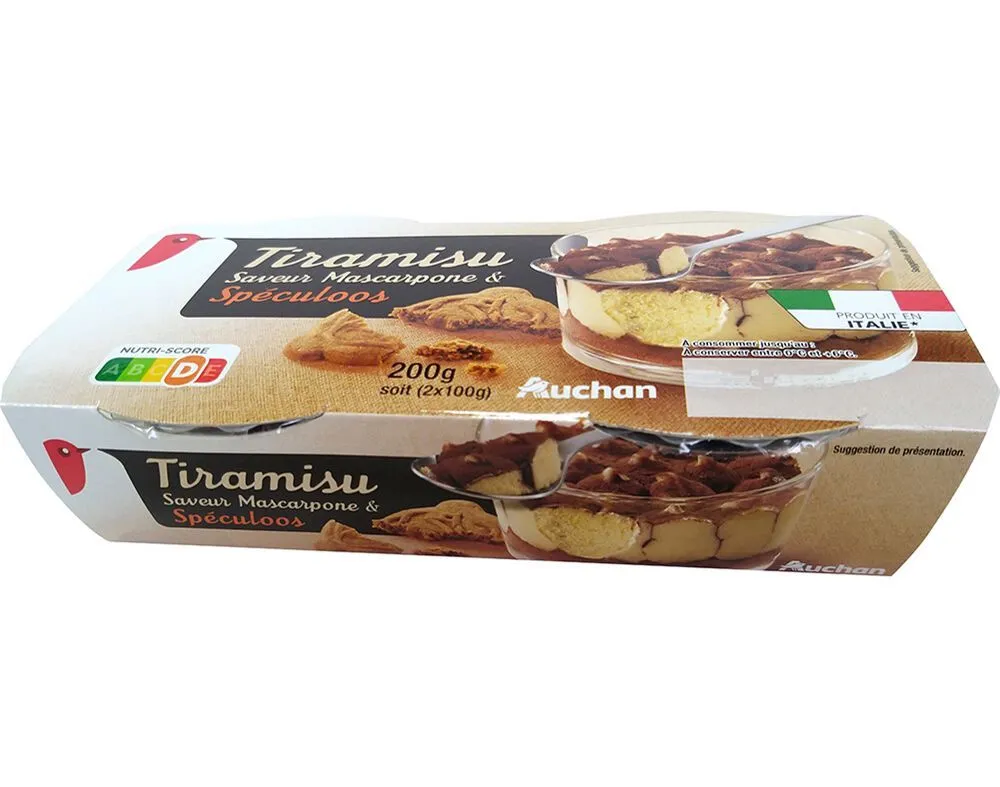 tiramisu saveur mascarpone & spéculoos auchan