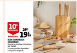 BLOC 5 COUTEAUX EN BAMBOU offre à 19,99€ sur Auchan