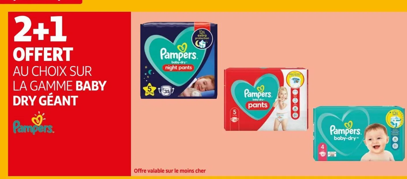 la gamme baby  dry géant pampers