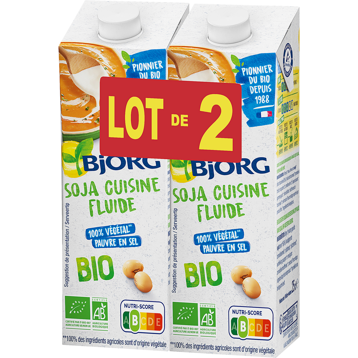 CRÉME SOJA CUISINE FLUIDE BIO BJORG