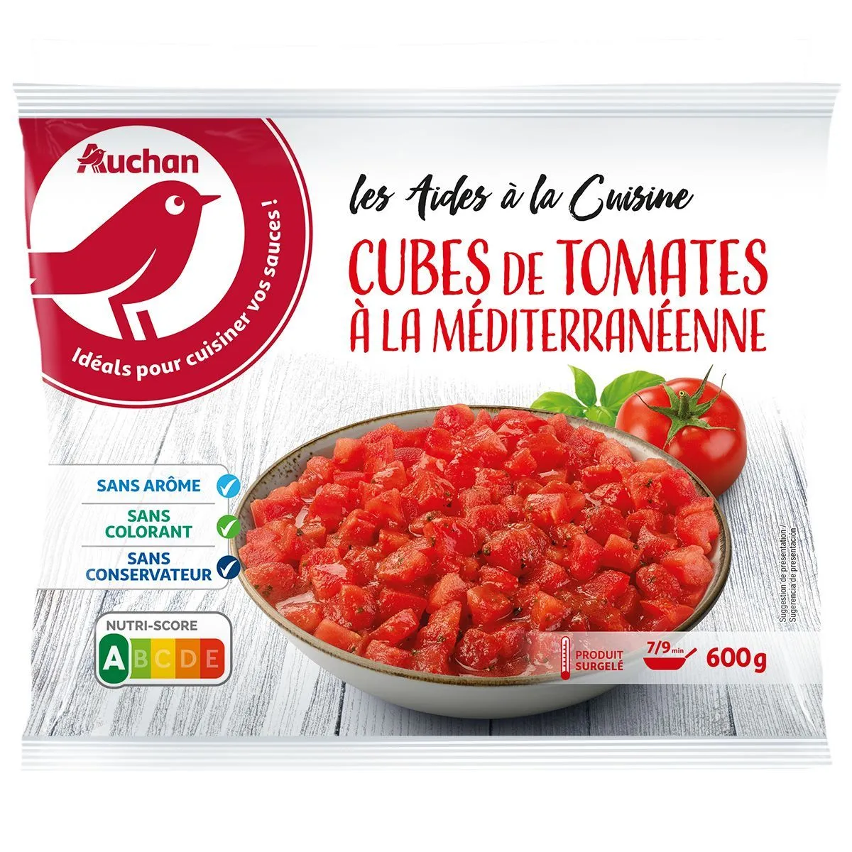 cubes de tomates à la méditerranéenne surgelés auchan