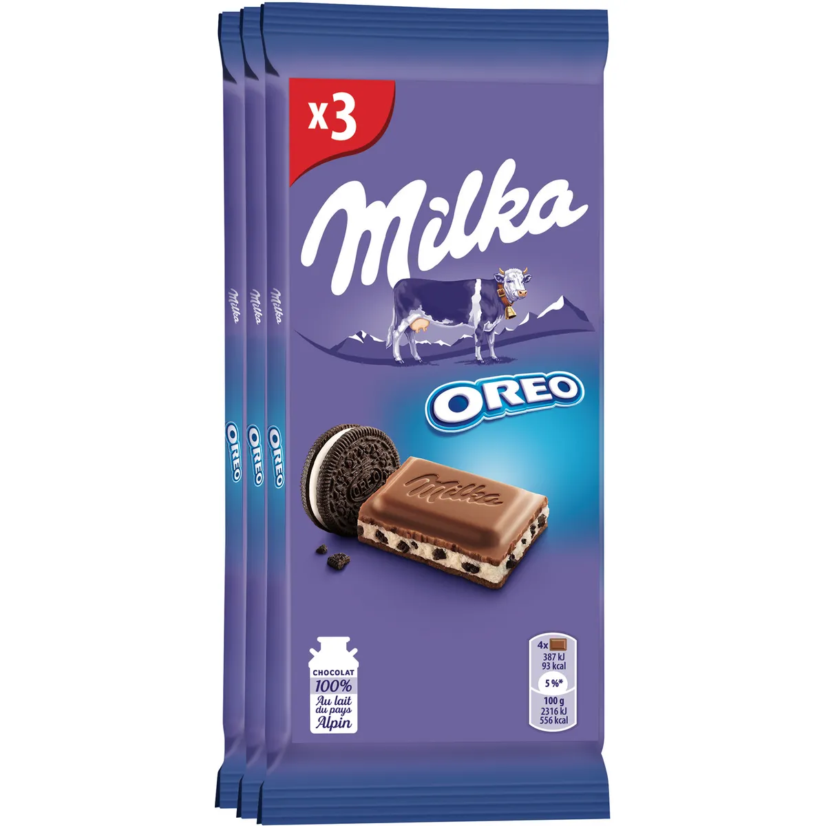 tablettes de chocolat oréo milka