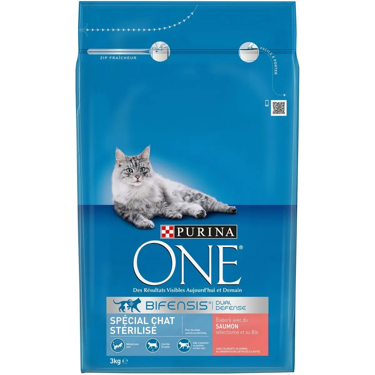 croquettes pour chat stérilisé au saumon purina one