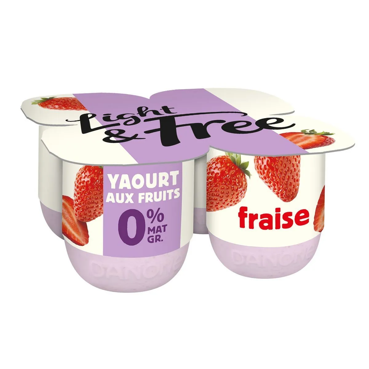 light & free fraise danone