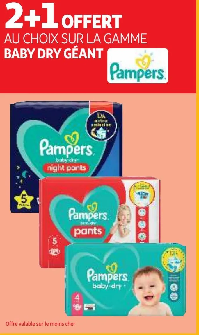 la gamme  baby dry géant pampers
