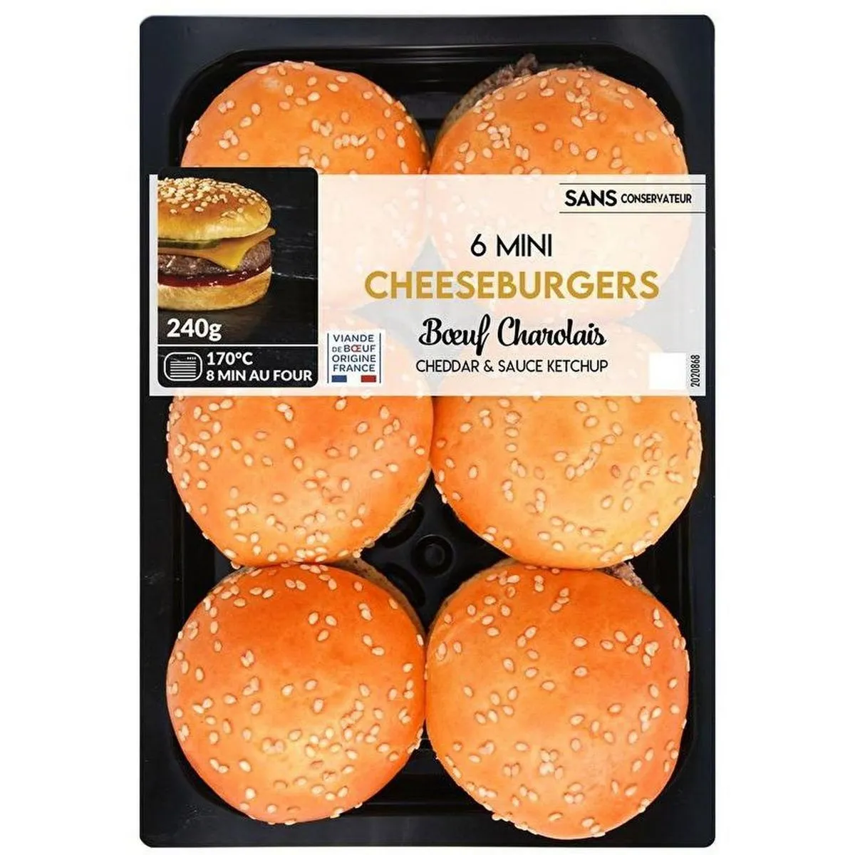 6 mini  cheeseburgers