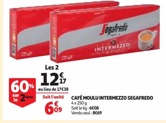 CAFÉ MOULU INTERMEZZO SEGAFREDO