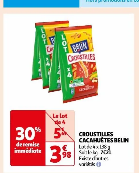 croustilles  cacahuètes belin