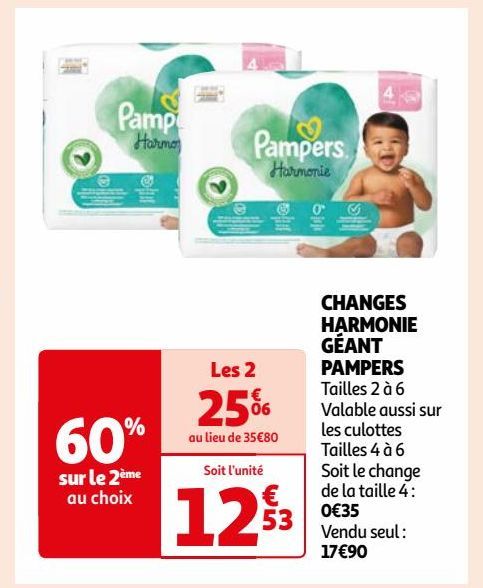 CHANGES  HARMONIE  GÉANT  PAMPERS