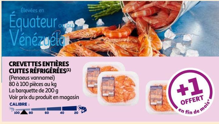 CREVETTES ENTIÈRES CUITES RÉFRIGÉRÉES