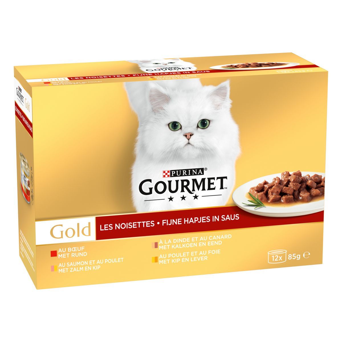 REPAS POUR CHAT  GOURMET GOLD LES  NOISETTES