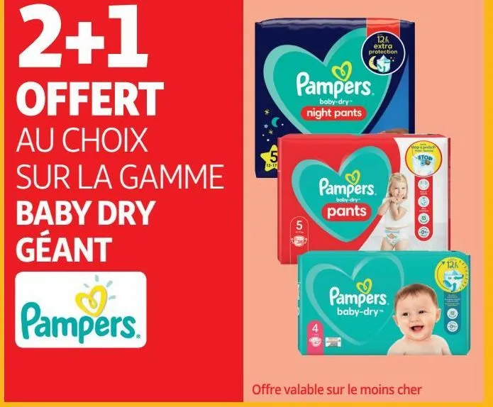 la gamme  baby dry  géant pampers