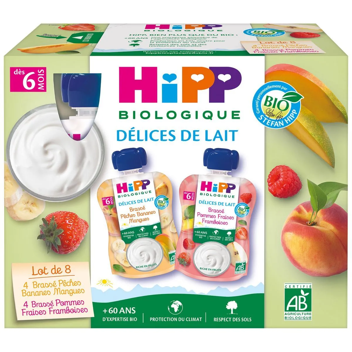 gourdes aux fruits  multipack hipp  biologique