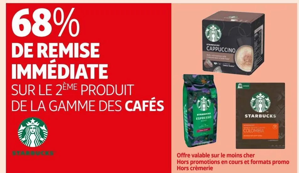 la gamme des cafés  starbucks