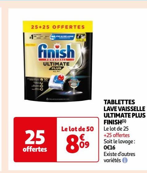 TABLETTES  LAVE VAISSELLE  ULTIMATE PLUS  FINISH