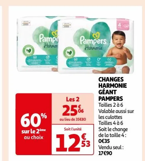 changes  harmonie  géant  pampers