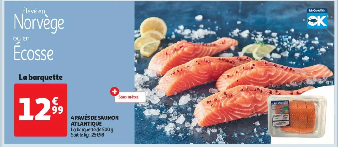 4 pavés de saumon atlantique