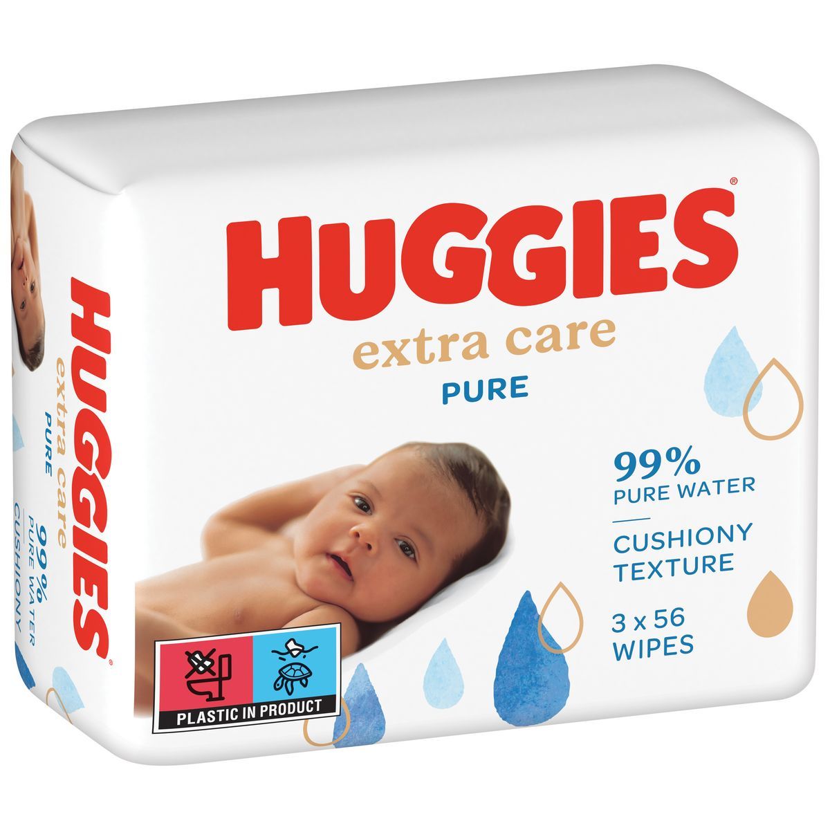 Lingettes bébé extra pure Huggies