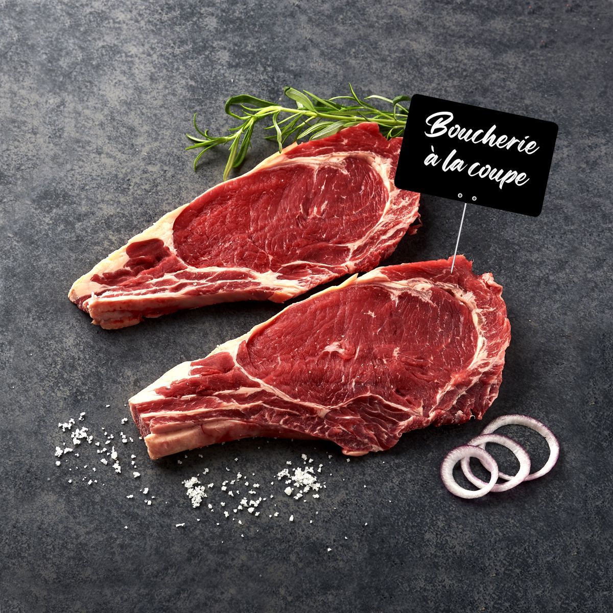 Viande bovine Bio filière Auchan "Cultivons le Bon": Entrecôte ou faux-filet