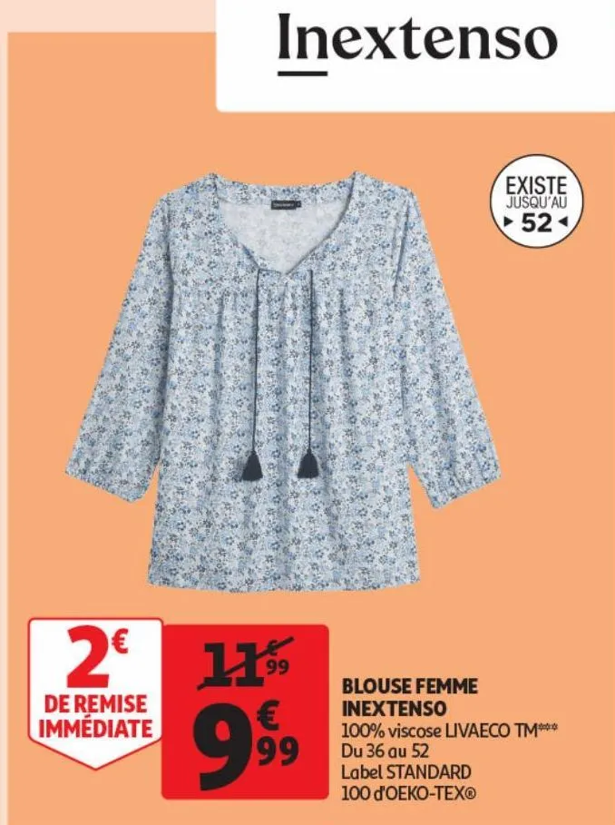 blouse femme inextenso