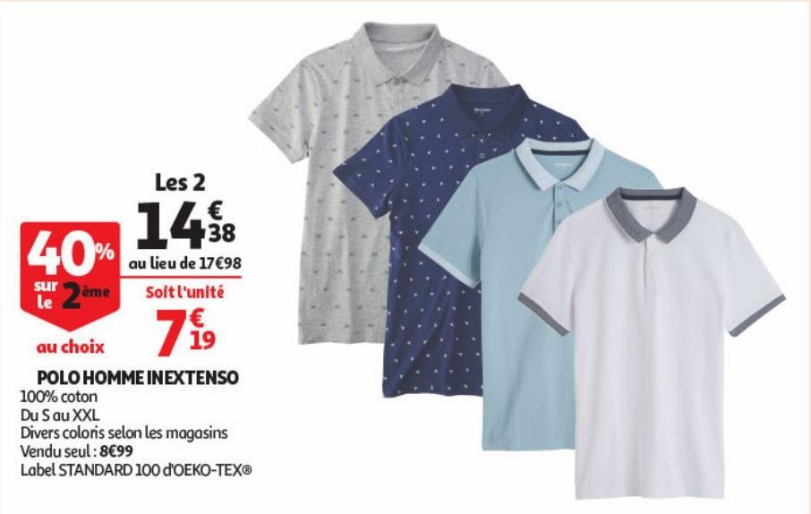 Polo homme inextenso