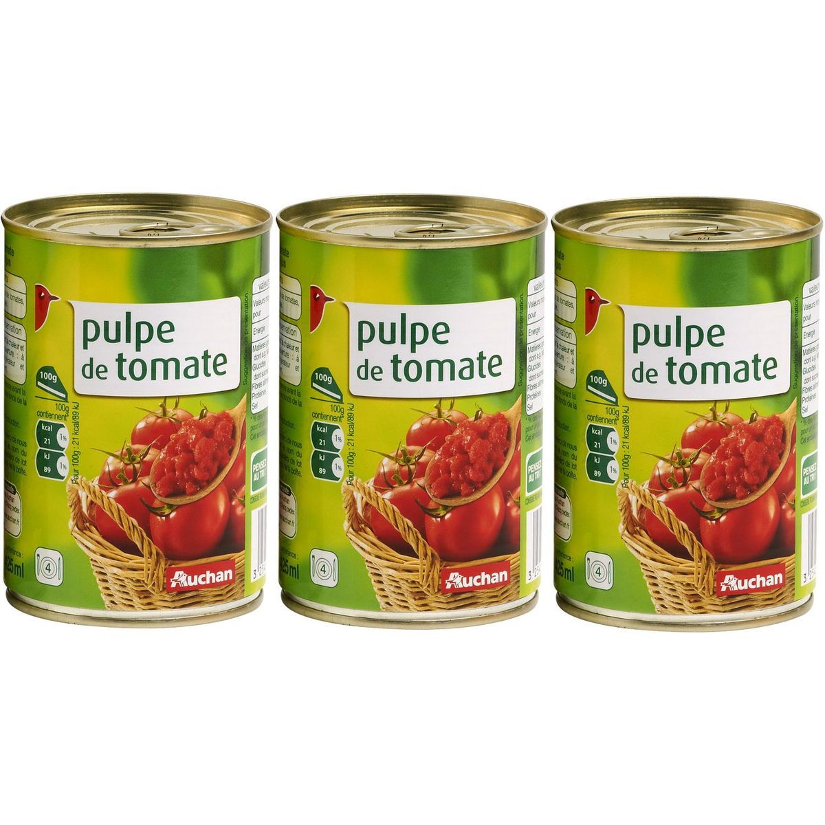 Pulpe des tomates boite Auchan