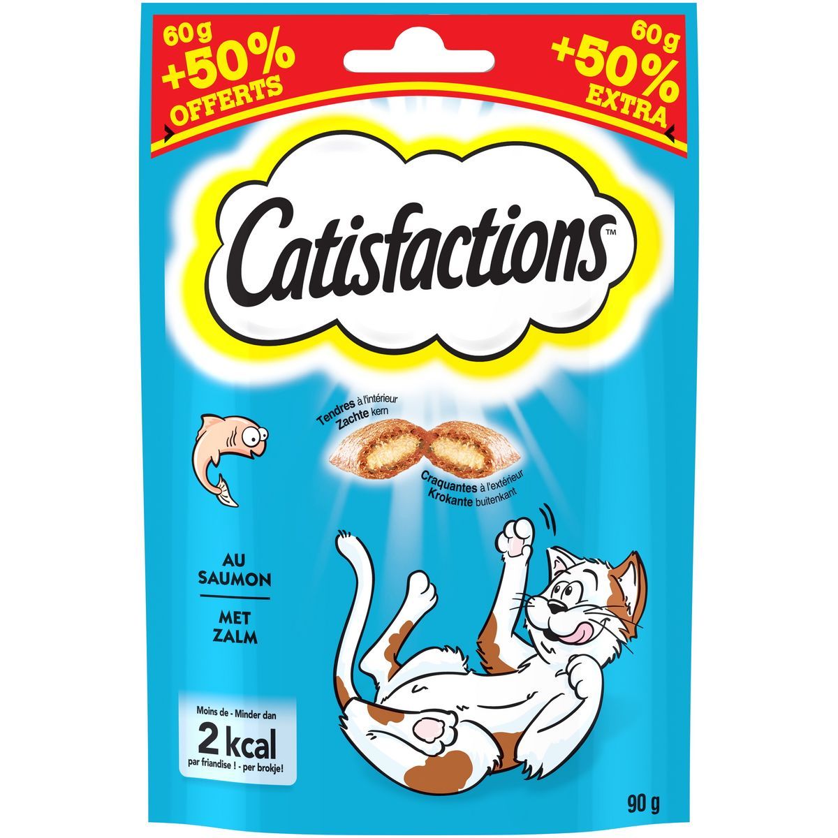 Friandise pour chat et chatons au saumon Catisfaction
