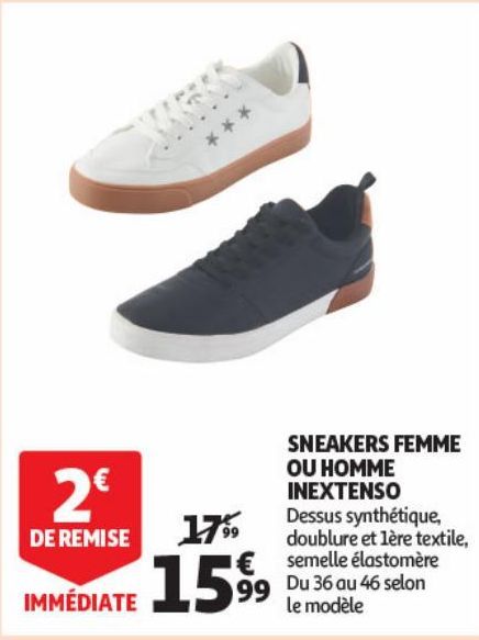 Sneakers femme ou homme Inextenso