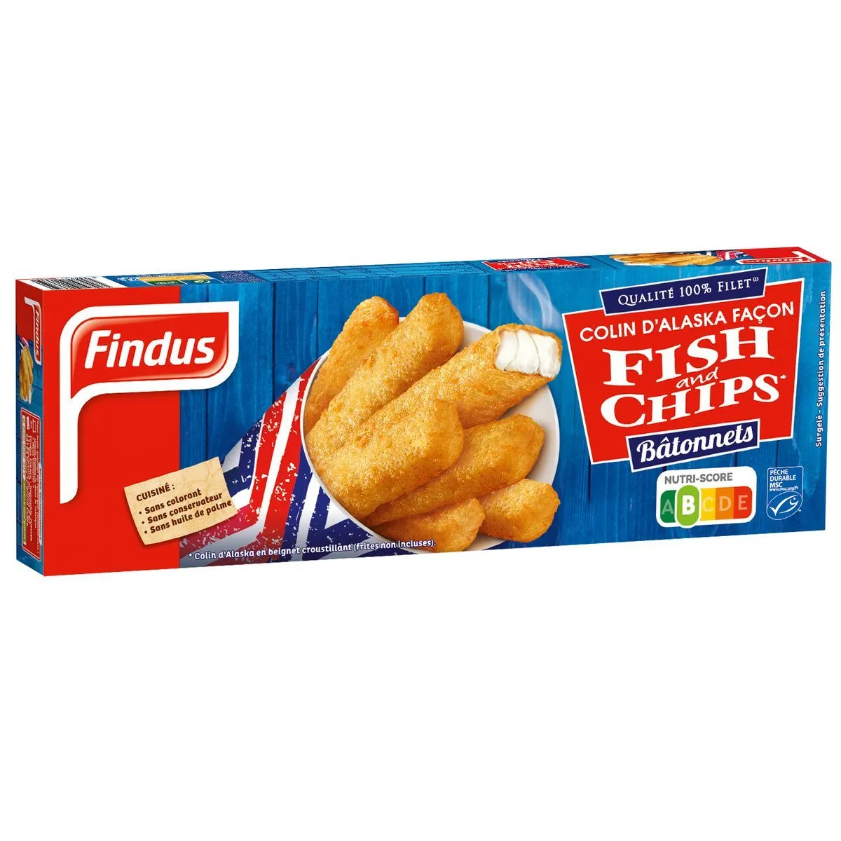 au choix sur la gamme fish and chips findus 