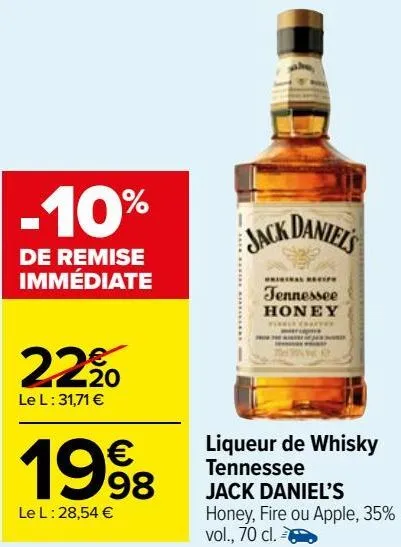 liqueur de whisky tennesse jack daniel's 