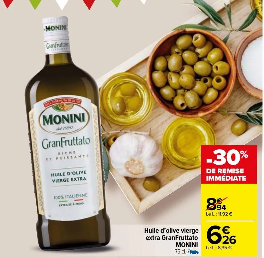 huile d'olive vierge extra granfruttato monini