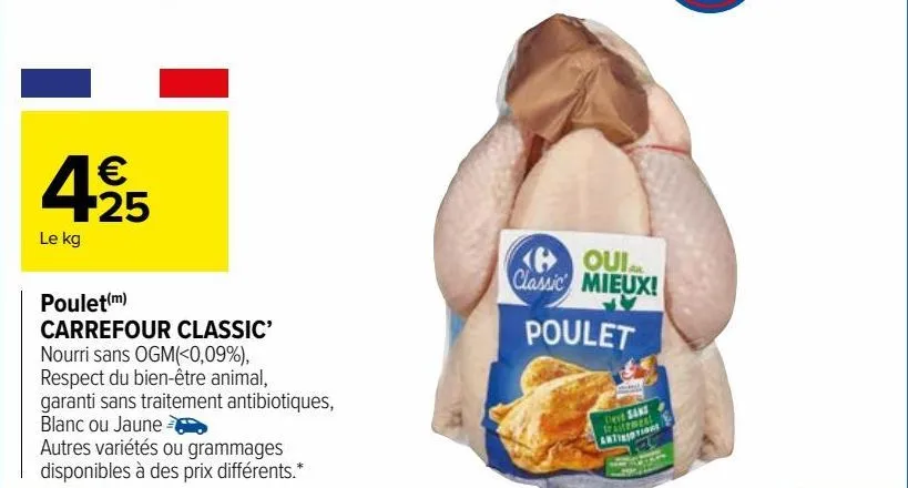 poulet carrefour classic 