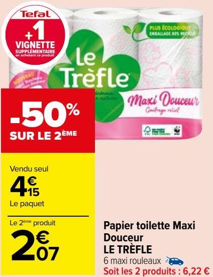 Papier toilette Maxi Douceur LE TRÈFLE 