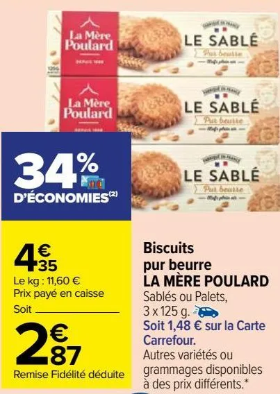 biscuits pur beurre la mère poulard 