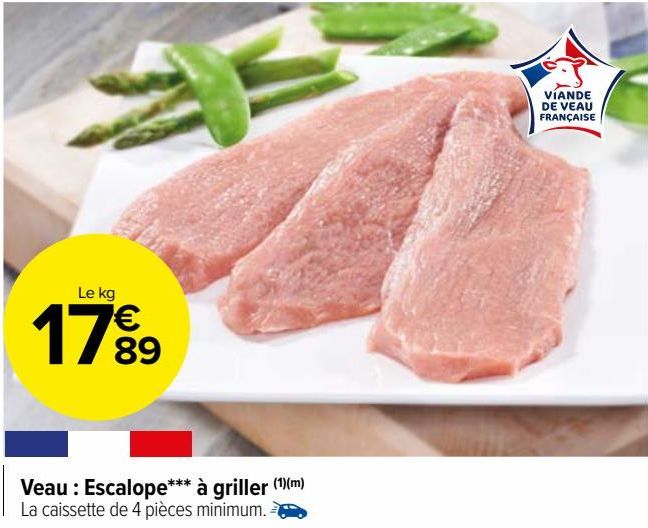 Veau: Escalope à griller 