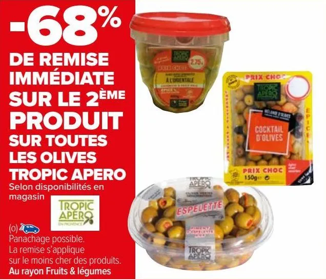 sur toutes les olive tropic apero 