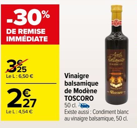 Vinaigre balsamique de Modène TOSCORO