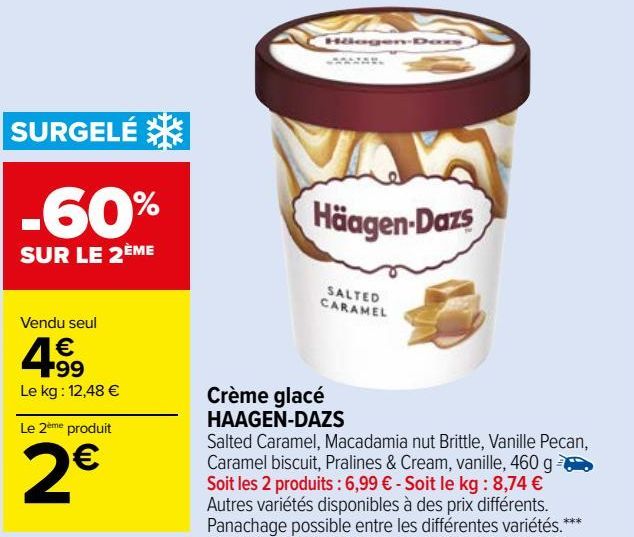 Crème glacé HAAGEN-DAZS 