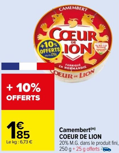Camember COUEUR DE LION