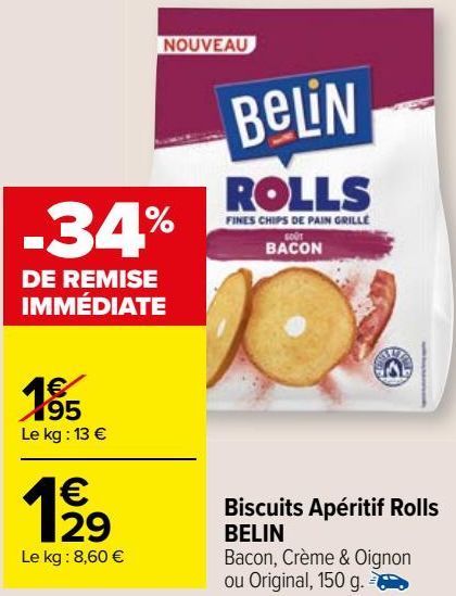 Biscuits Apéritif Rolls BELIN