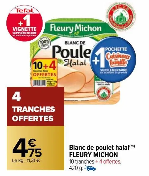 blanc de poulet halal fleury michon