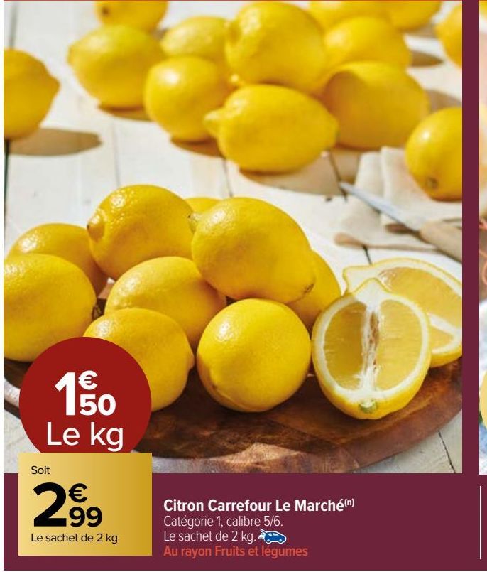 Citron Carrefour Le Marché