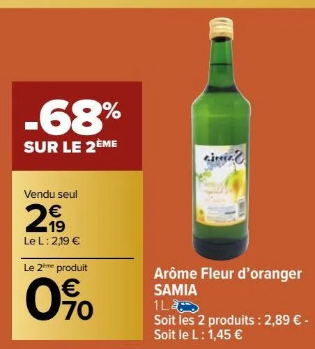 aromes fleur d'oranger samia 