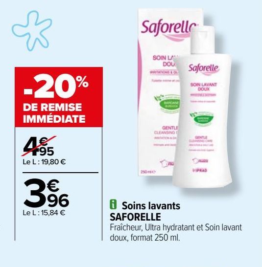 Soins lavants SAFORELLE