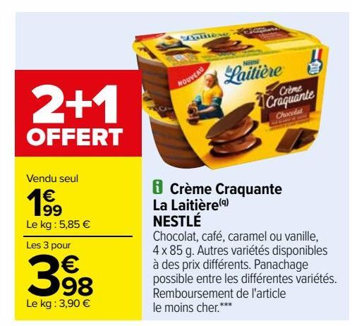 crème Craquante La Laitiere Nestlé