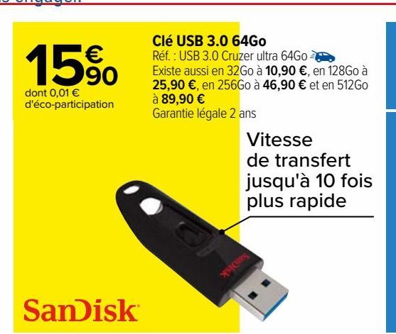 clé USB 3.0 64Go