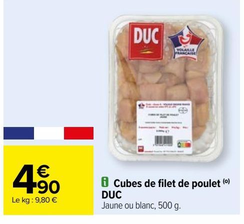 Cubes de filets de poulet DUC