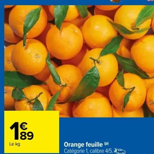 orange feuille