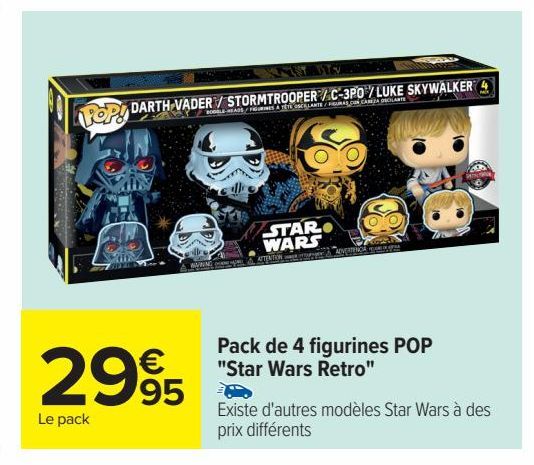Pack de 4 figurines POP Star Wars Retro